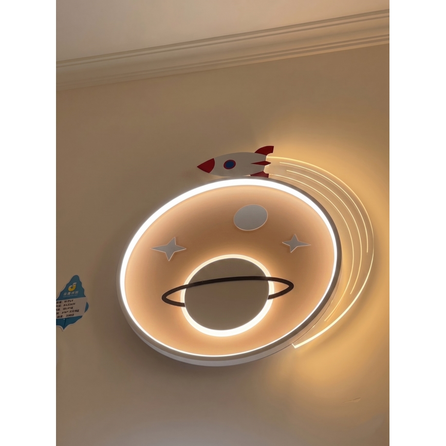 Brilagi -LED Lasten kattovalaisin STARSHIP LED/64W/230V 3000/4500K keltainen