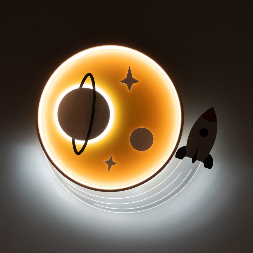 Brilagi -LED Lasten kattovalaisin STARSHIP LED/64W/230V 3000/4500K keltainen