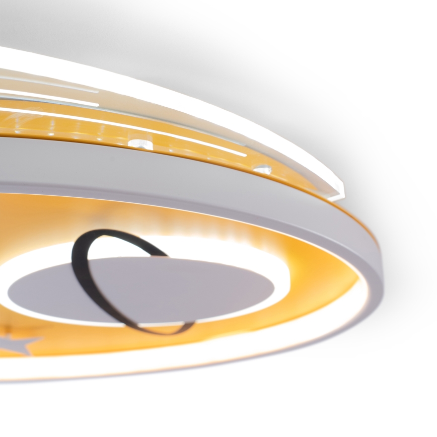 Brilagi -LED Lasten kattovalaisin STARSHIP LED/64W/230V 3000/4500K keltainen