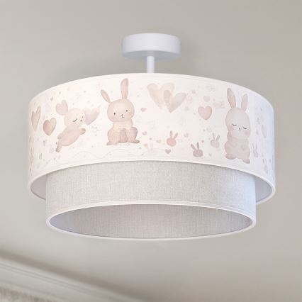 Brilagi - LED Lasten pinta-asennettava kattovalaisin BOBO 1xE27/60W/230V halkaisija 40 cm kerma/harmaa/pupukuviolla