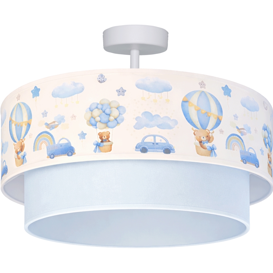 Brilagi - LED lasten pinta-asennettava kattovalaisin BOBO 1xE27/60W/230V halkaisija 40 cm kerma/sininen/nallet