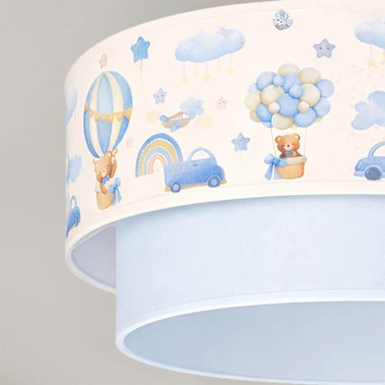 Brilagi - LED lasten pinta-asennettava kattovalaisin BOBO 1xE27/60W/230V halkaisija 40 cm kerma/sininen/nallet