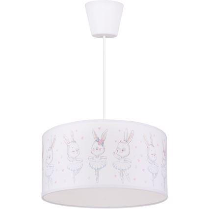 Brilagi - LED lasten riippuvalaisin kaapelilla BOBO 1xE27/60W/230V halkaisija 35 cm valkoinen/pupukuosi