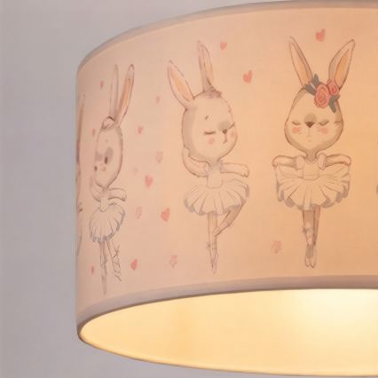 Brilagi - LED lasten riippuvalaisin kaapelilla BOBO 1xE27/60W/230V halkaisija 35 cm valkoinen/pupukuosi