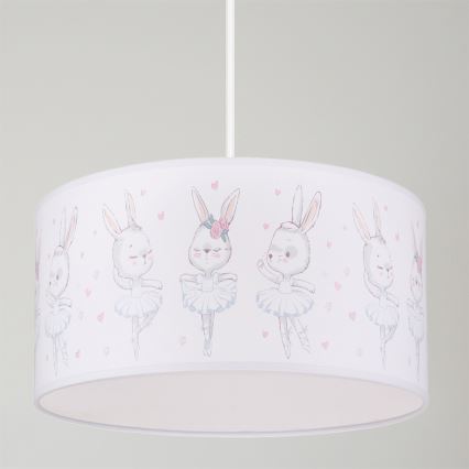 Brilagi - LED lasten riippuvalaisin kaapelilla BOBO 1xE27/60W/230V halkaisija 35 cm valkoinen/pupukuosi