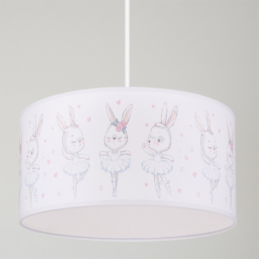 Brilagi - LED lasten riippuvalaisin kaapelilla BOBO 1xE27/60W/230V halkaisija 35 cm valkoinen/pupukuosi