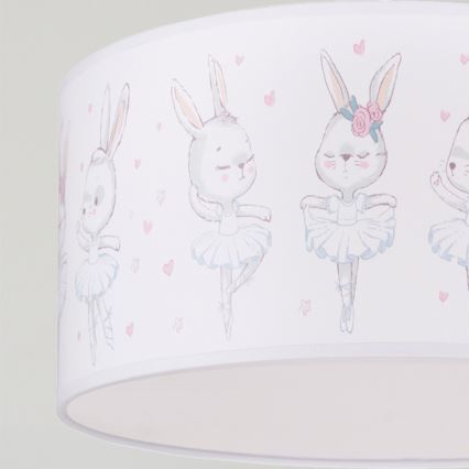Brilagi - LED lasten riippuvalaisin kaapelilla BOBO 1xE27/60W/230V halkaisija 35 cm valkoinen/pupukuosi