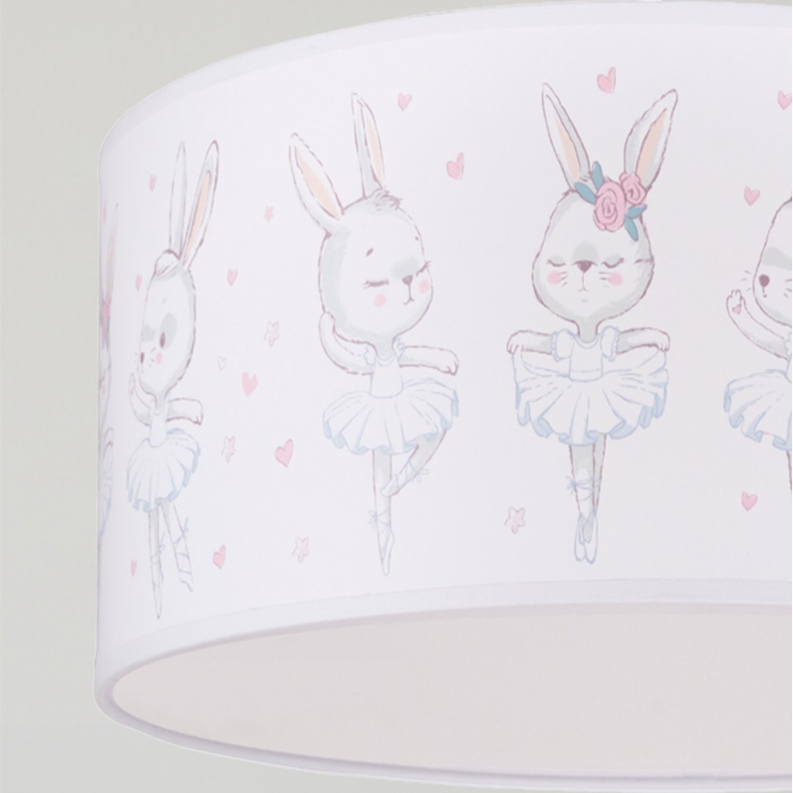 Brilagi - LED lasten riippuvalaisin kaapelilla BOBO 1xE27/60W/230V halkaisija 35 cm valkoinen/pupukuosi