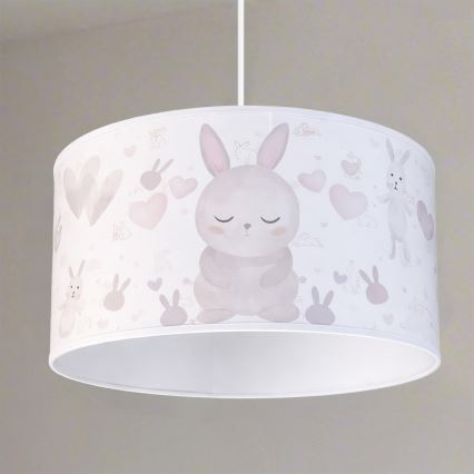 Brilagi - LED lasten riippuvalaisin narulla BOBO 1xE27/60W/230V Ø 35 cm valkoinen/pupukuosi