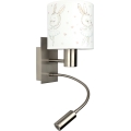 BRILAGI - LED Lasten säädettävä seinävalaisin BOBO 1xE27/25W/230V + LED/3W mattakromi/valkoinen/pupuaiheinen
