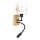 Brilagi - LED lasten taipuisa seinälamppu BOBO WOOD 1xE27/25W/230V + LED/3W tammi/musta/valkoinen/eläinhahmot