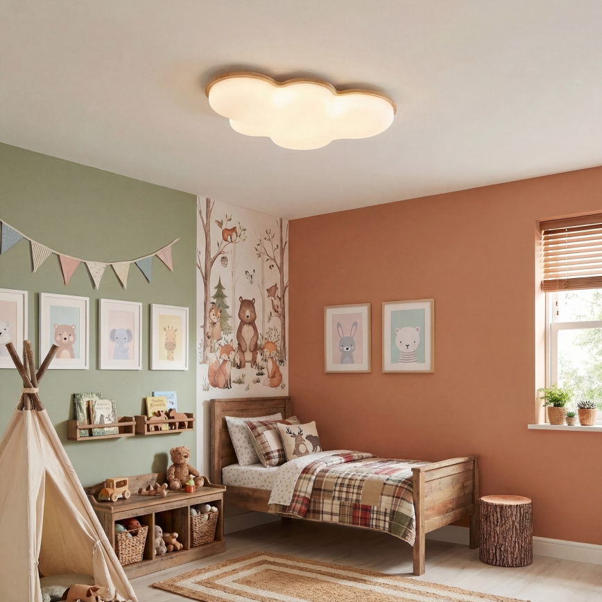 Brilagi - LED-lastenkattovalaisin CLOUD LED/54W/230V valkoinen