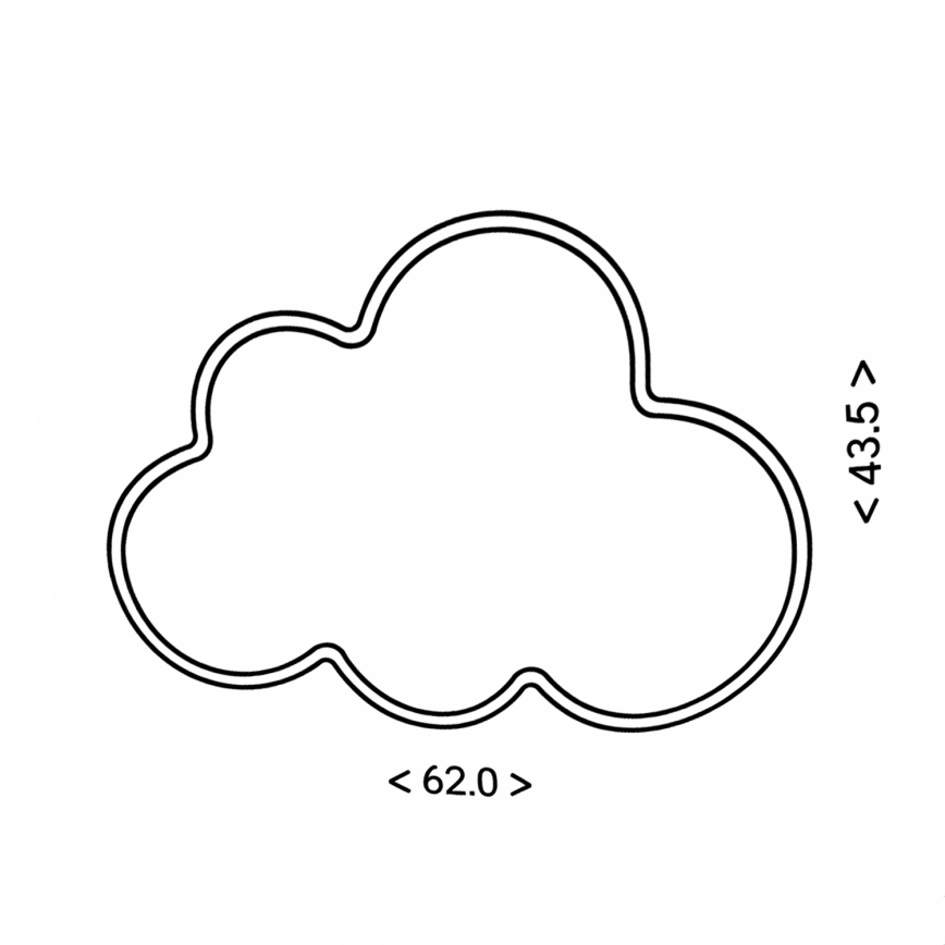 Brilagi - LED-lastenkattovalaisin CLOUD LED/54W/230V valkoinen