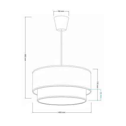 Brilagi - LED-lastenkattovalaisin ripustusköydellä BOBO 1xE27/10W/230V halkaisija 40 cm valkoinen/beige/karhukuosi