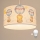 Brilagi - LED lastenriippuvalaisin BOBO 1xE27/60W/230V Ø 35 cm valkoinen/eläinkuviot