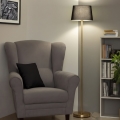 Brilagi - LED-lattiavalaisin CERIA 1xE27/20W/230V halkaisija 30 cm musta/kulta