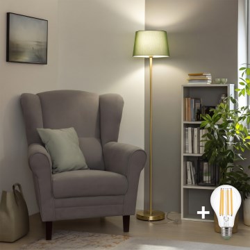 Brilagi - LED-lattiavalaisin CERIA 1xE27/20W/230V halkaisija 30 cm vihreä/kultainen