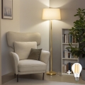 Brilagi - LED-lattiavalaisin CERIA 1xE27/20W/230V halkaisija 45 cm beige/kulta