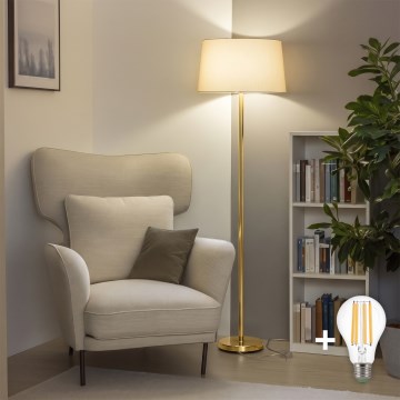 Brilagi - LED-lattiavalaisin CERIA 1xE27/20W/230V halkaisija 45 cm beige/kulta
