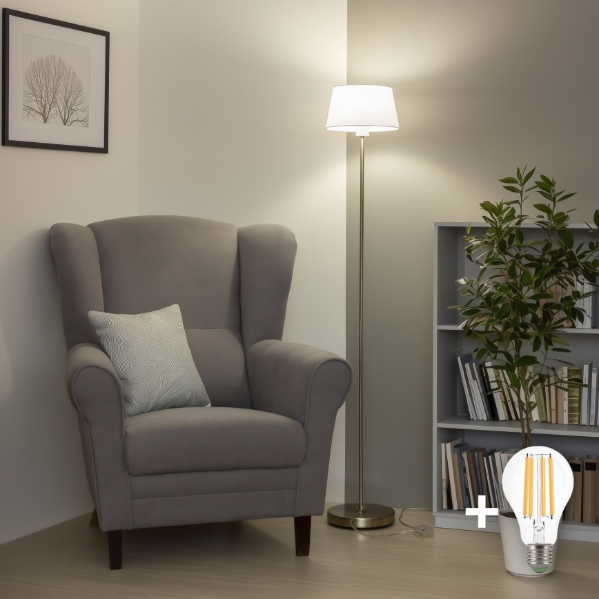 Brilagi - LED-lattiavalaisin CERIA 1xE27/40W/230V halkaisija 25 cm valkoinen/mattakromi