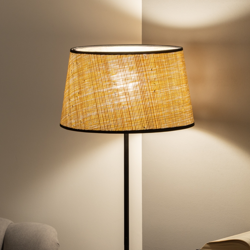 Brilagi - LED-lattiavalaisin CERIA 1xE27/40W/230V halkaisija 35 cm beige/musta