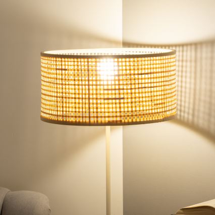Brilagi - LED-lattiavalaisin CERIA 1xE27/40W/230V halkaisija 40 cm bambu/valkoinen