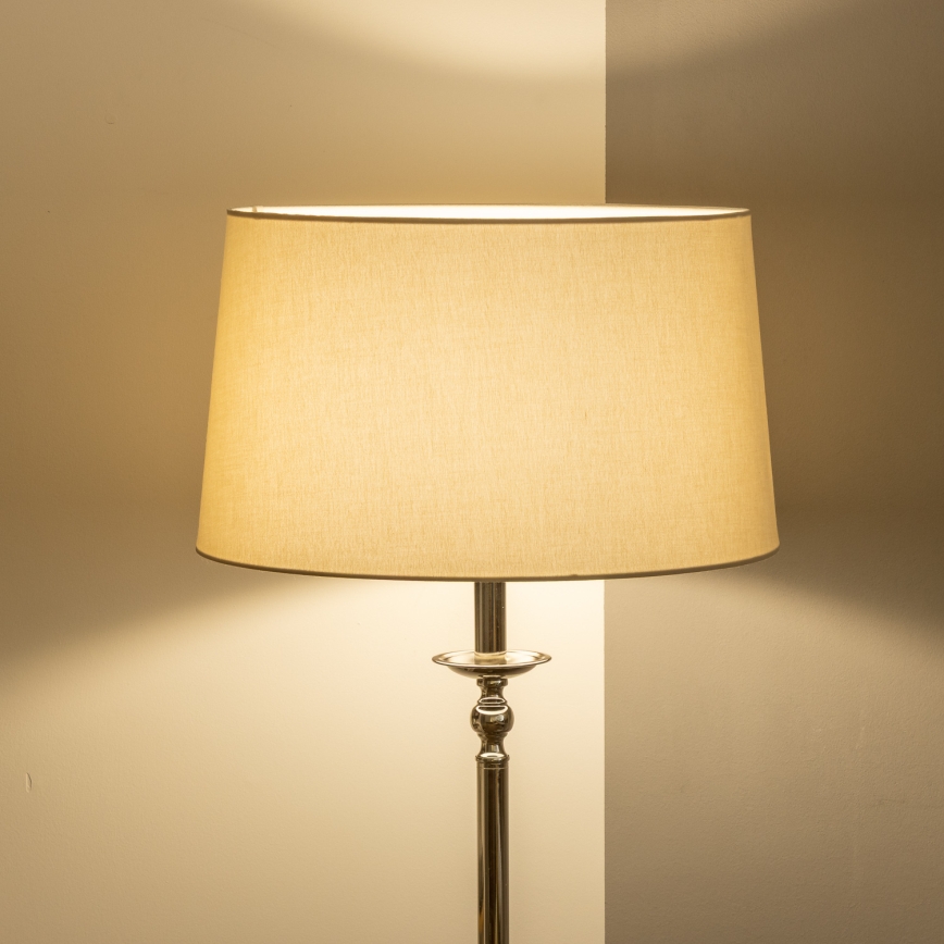 Brilagi - LED-lattiavalaisin CERIA 1xE27/60W/230V halkaisija 45 cm kiiltävä kromi/beige