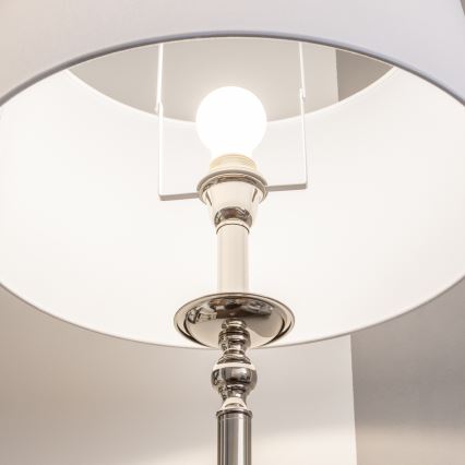 Brilagi - LED-lattiavalaisin CERIA 1xE27/60W/230V halkaisija 45 cm kiiltävä kromi/valkoinen