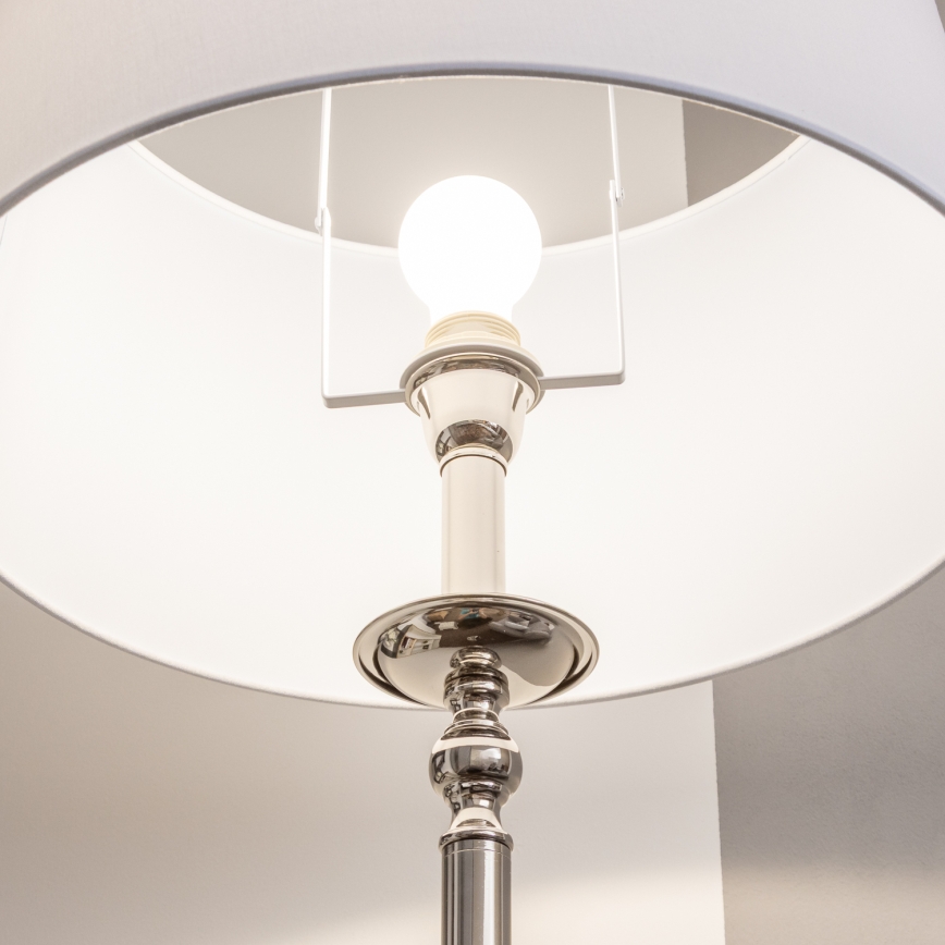 Brilagi - LED-lattiavalaisin CERIA 1xE27/60W/230V halkaisija 45 cm kiiltävä kromi/valkoinen