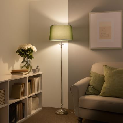 Brilagi - LED-lattiavalaisin CERIA 1xE27/60W/230V halkaisija 45 cm kiiltävä kromi/vihreä