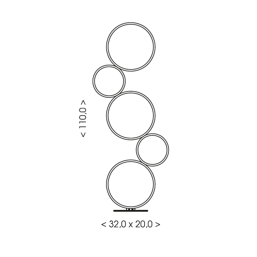 Brilagi - LED-lattiavalaisin ECHO LED/36W/230V 4000K 110 cm musta