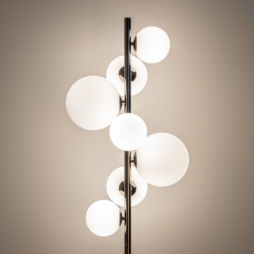 BRILAGI - LED-lattiavalaisin MILLA 7xG9/3W/230V musta kromi/valkoinen