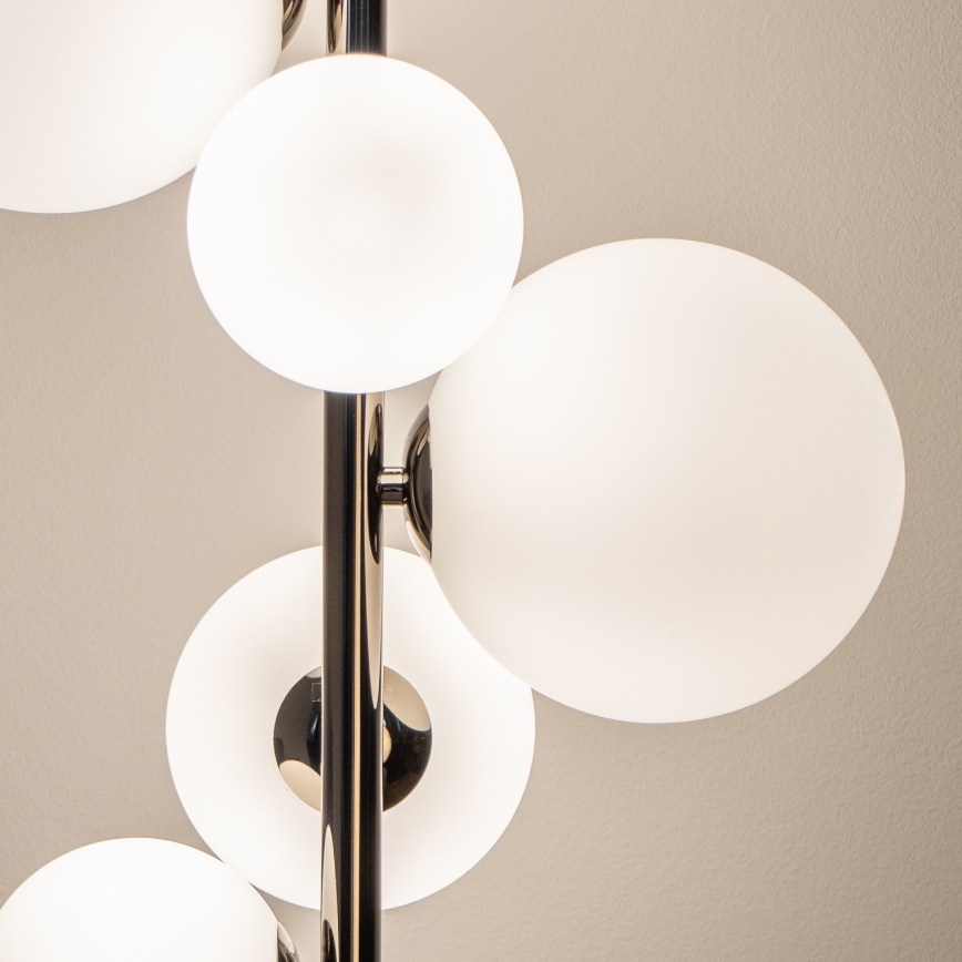 BRILAGI - LED-lattiavalaisin MILLA 7xG9/3W/230V musta kromi/valkoinen