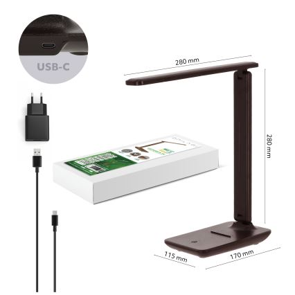 Brilagi - Himmennettävä LED-pöytävalaisin MODO LED/7W/230V 3000/4000/6500K ruskea