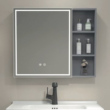 BRILAGI - LED-peilikaappi kylpyhuoneeseen integroidulla valaistuksella NOTO SINGLE 60x65 cm