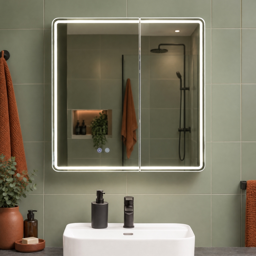 BRILAGI - LED-peilikaappi valaistuksella NOTO DOUBLE 77x70 cm