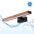 Brilagi - LED-peilivalaisin kylpyhuoneeseen WOODY MIRROR 3v1 LED/8W/230V 40 cm IP44 musta/tammi
