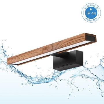 Brilagi - LED-peilivalaisin kylpyhuoneeseen WOODY MIRROR 3v1 LED/8W/230V 40 cm IP44 musta/tammi