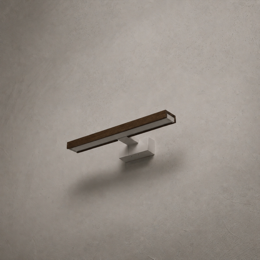 Brilagi - WOODY MIRROR 3-in-1 LED-kylpyhuoneen peilivalaisin 8W/230V 40 cm IP44 valkoinen/tammi