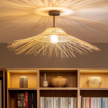 Brilagi - LED-pinnalle asennettava kattokruunu CERIA BOHO 1xE27/60W/230V halkaisija 70 cm musta/beige