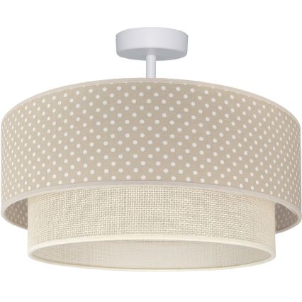 Brilagi - LED-pinta-asennettava kattovalaisin BOHO BOBO 1xE27/60W/230V Ø 40 cm pilkullinen beige/kerma