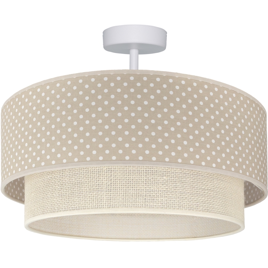 Brilagi - LED-pinta-asennettava kattovalaisin BOHO BOBO 1xE27/60W/230V Ø 40 cm pilkullinen beige/kerma