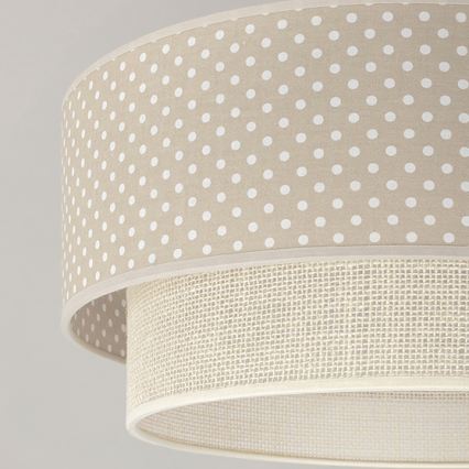 Brilagi - LED-pinta-asennettava kattovalaisin BOHO BOBO 1xE27/60W/230V Ø 40 cm pilkullinen beige/kerma
