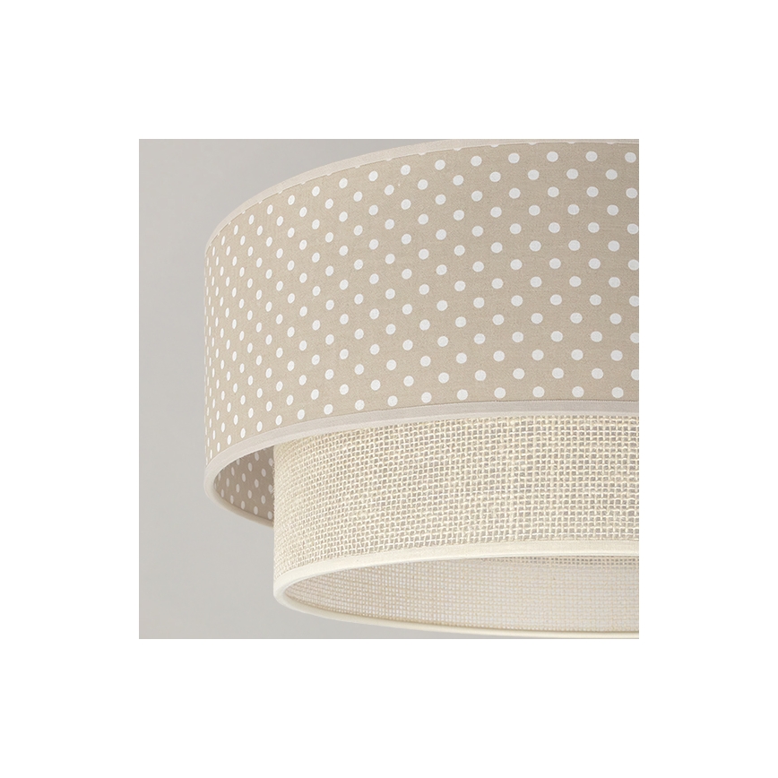 Brilagi - LED-pinta-asennettava kattovalaisin BOHO BOBO 1xE27/60W/230V Ø 40 cm pilkullinen beige/kerma