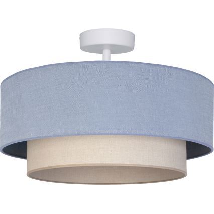 Brilagi - LED-pinta-asennettava kattokruunu BOHO ECO 1xE27/10W/230V Ø 40 cm sininen/kerma