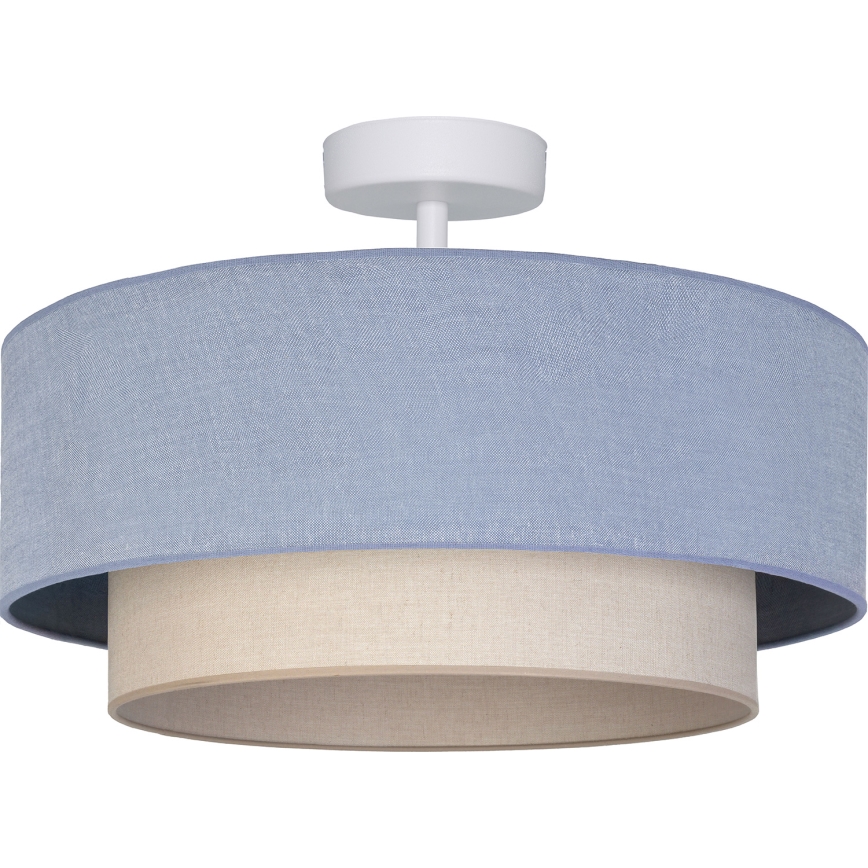 Brilagi - LED-pinta-asennettava kattokruunu BOHO ECO 1xE27/10W/230V Ø 40 cm sininen/kerma