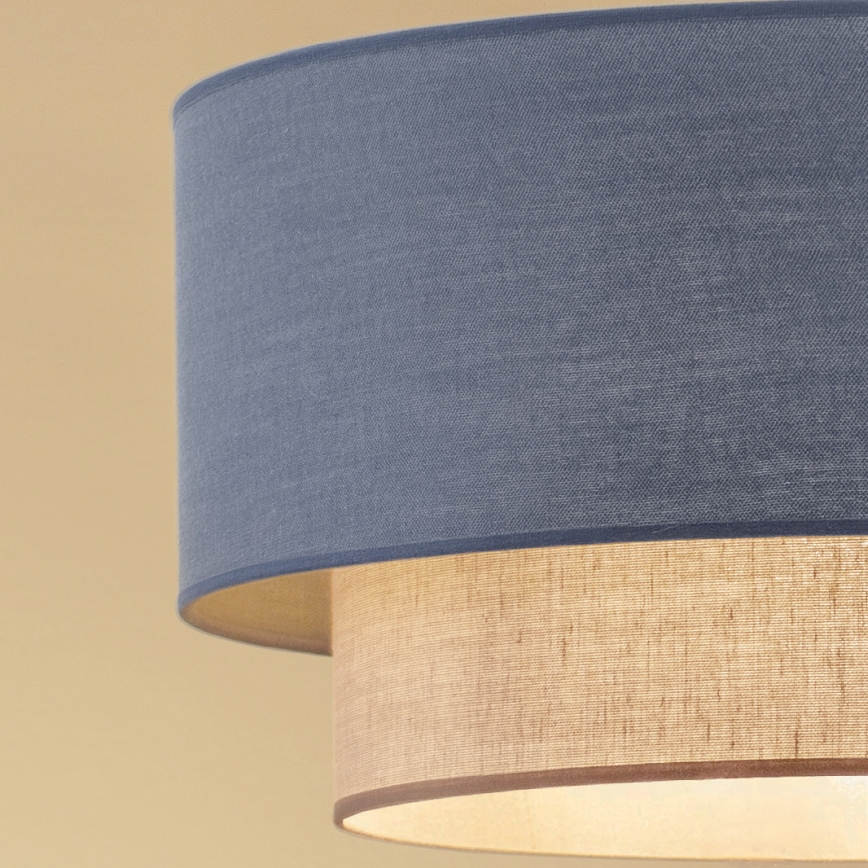 Brilagi - LED-pinta-asennettava kattokruunu BOHO ECO 1xE27/10W/230V Ø 40 cm sininen/kerma
