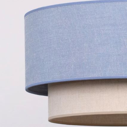 Brilagi - LED-pinta-asennettava kattokruunu BOHO ECO 1xE27/10W/230V Ø 40 cm sininen/kerma