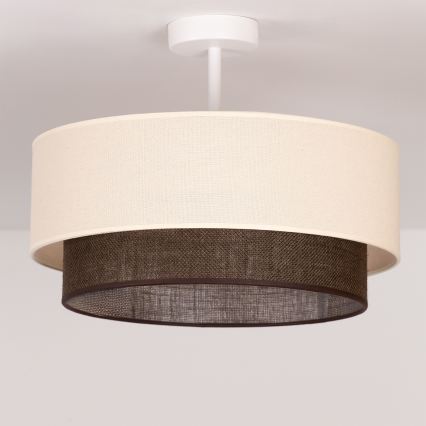 Brilagi - LED-pinta-asennettava kattokruunu BOHO-tyyli 1xE27/15W/230V Ø 40 cm kerma/ruskea