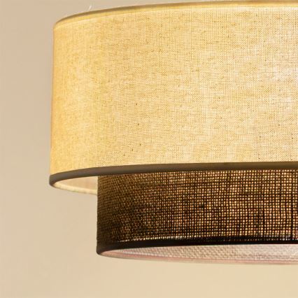 Brilagi - LED-pinta-asennettava kattokruunu BOHO-tyyli 1xE27/15W/230V Ø 40 cm kerma/ruskea